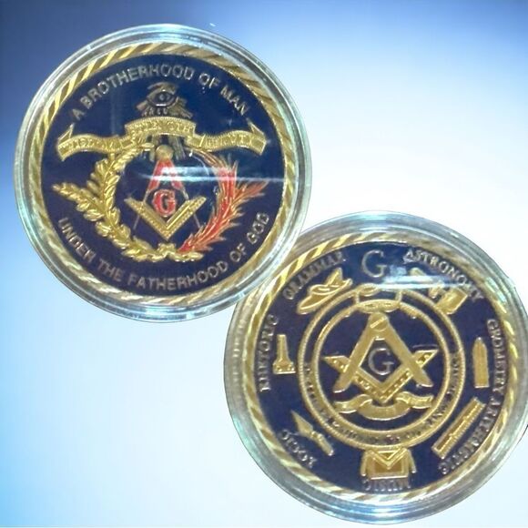 Free Mason l 5-piece Set l Beanie Neck Warmer Ring Necklace Token + Gift l New - Picture 9 of 15